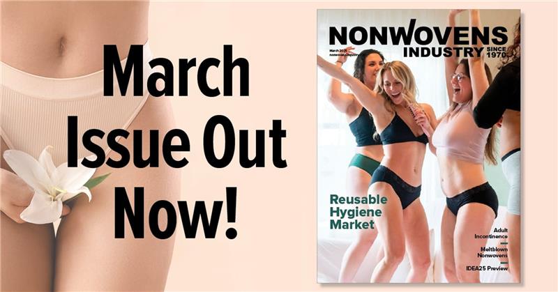 PBE, Tranquility spotlighted in Nonwovens Industry Magazine